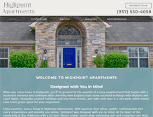 Tablet Screenshot of highpointapts.com